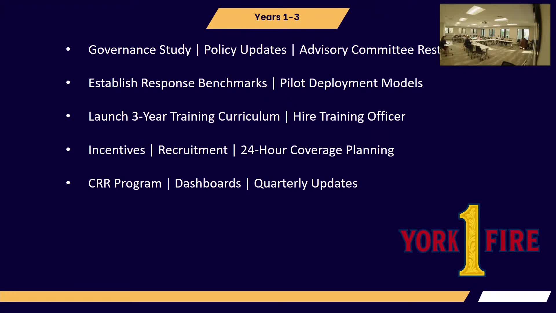 County Council Proposes Monthly Meetings for Unified York Fire Department Vision