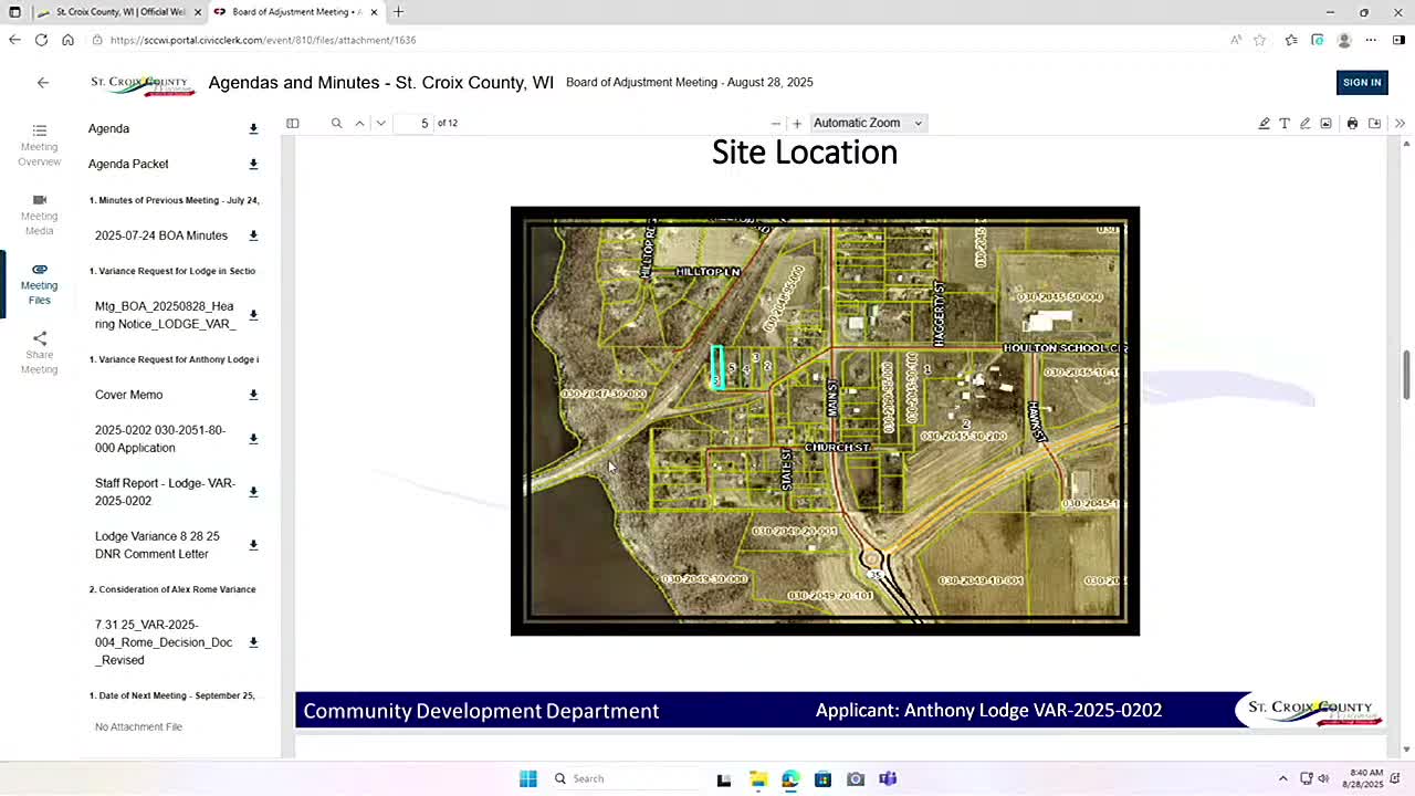 Lodge Proposes New Garage and Sanitary System for Saint Joseph Property