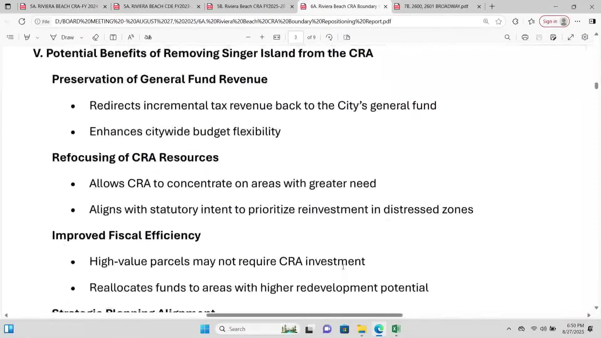 CRA Considers Repositioning Singer Island Area Amid $55M Revenue Loss Risk