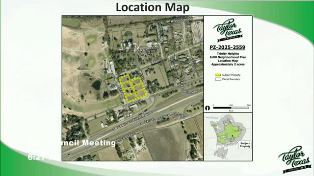 Taylor City Council Approves Zoning Change for Trinity Heights Infill Neighborhood