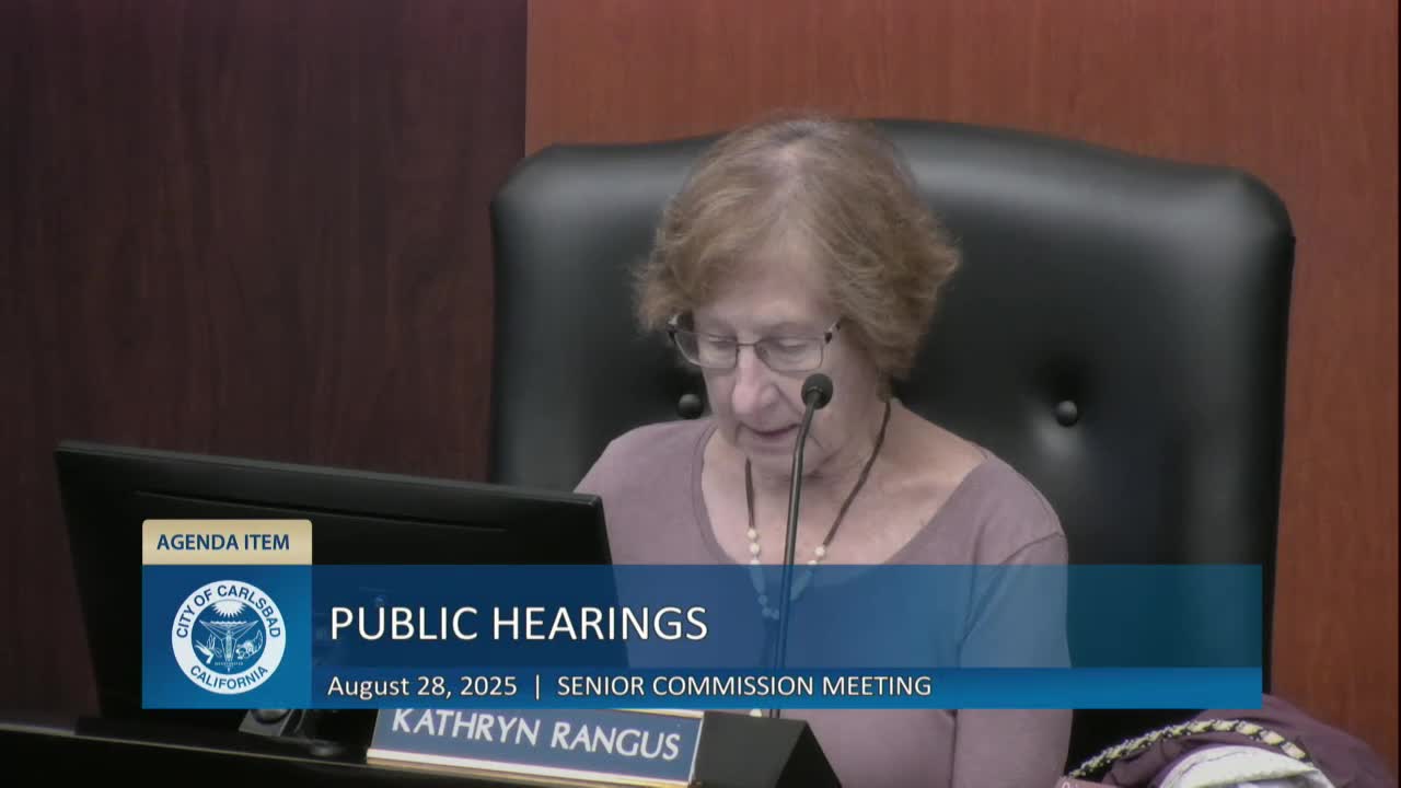 Carlsbad Commission Reviews Senior Programs Including Nutrition and Intergenerational Activities