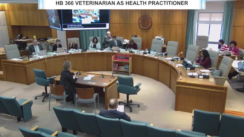 Committee approves listing veterinarians as health care practitioners