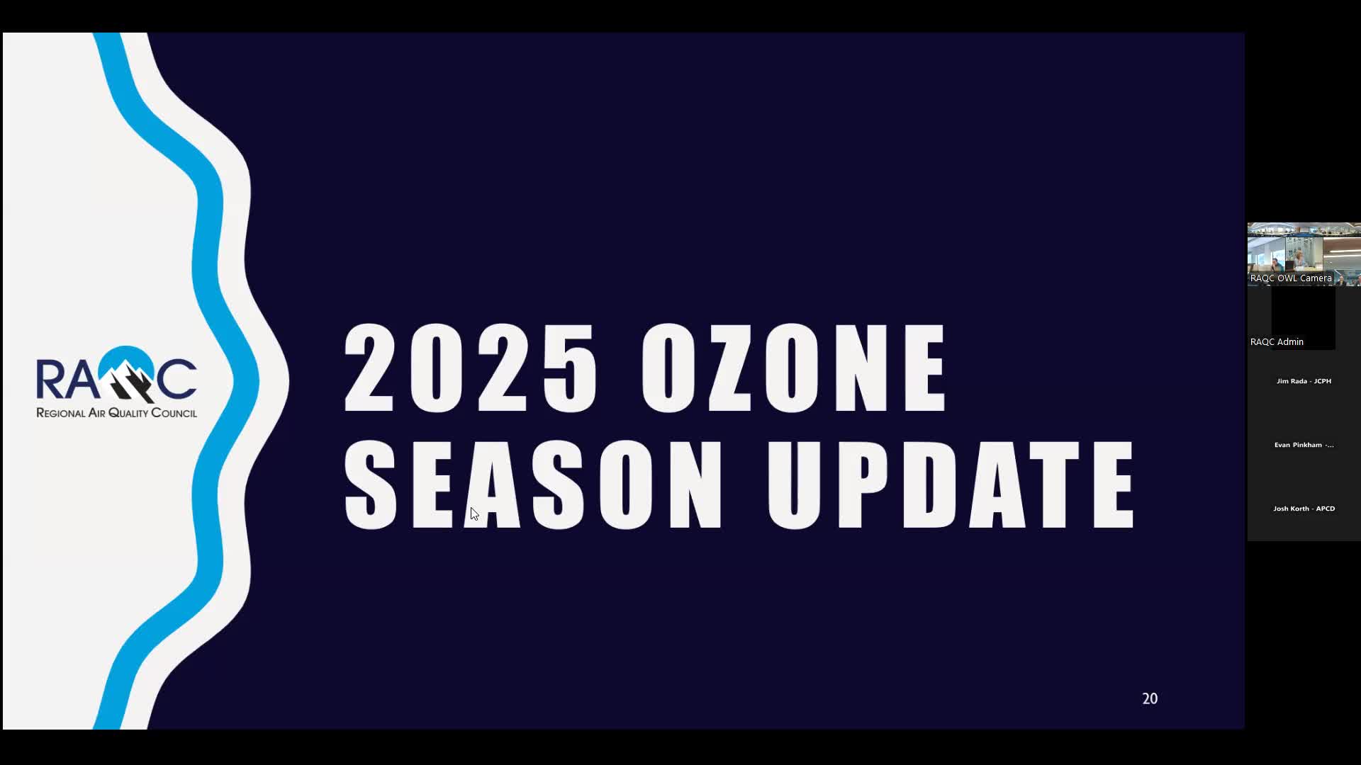 RAC: 2025 ozone season calmer so far; monitoring below 75 ppb at all sites
