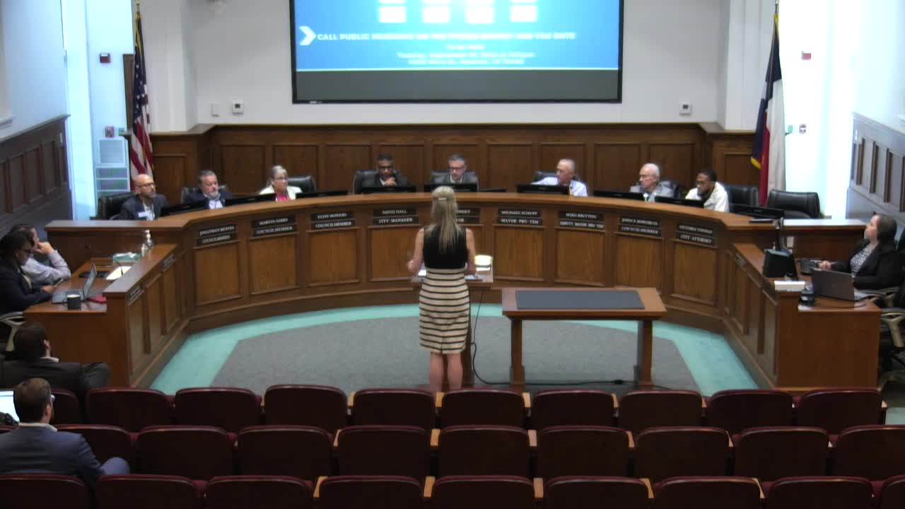 City Council Approves Public Hearing for Fiscal Year 2026 Budget and Tax Rate