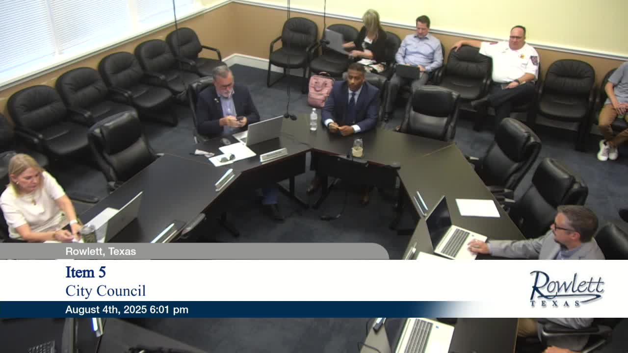 Rowlett work session integrates police pay boosts and council training into FY26 budget; certified property values reviewed