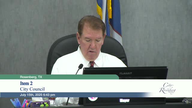 Rosenberg council approves higher groundwater-subsidence fee, new commercial base charges