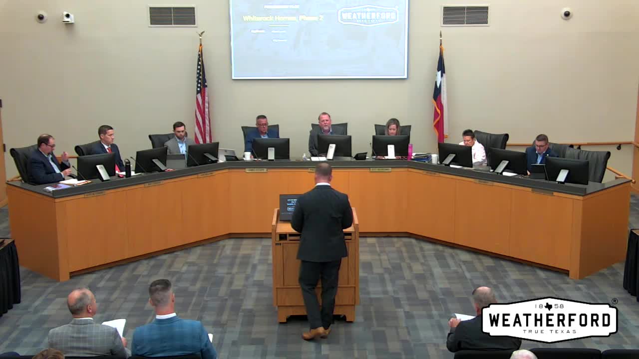 Council approves preliminary plat for White Rock Homes Phase 2 after resident raises drainage concerns