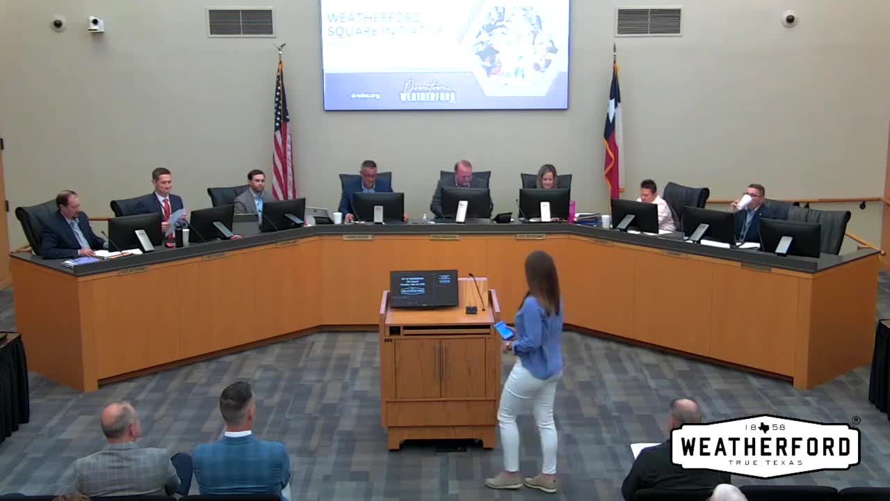 Downtown Weatherford Inc. reports local investment, unveils green‑space fundraising plan