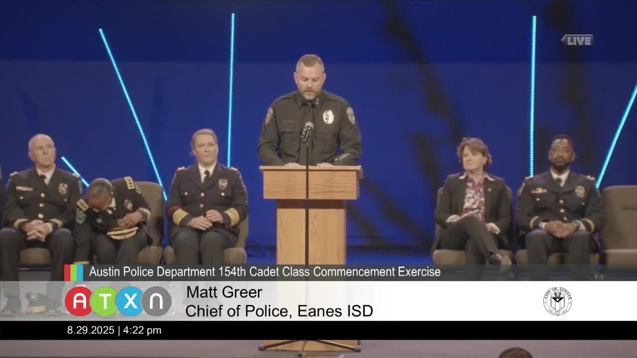 Austin Police Chief Commends Graduating Cadets on Commitment to Community Safety