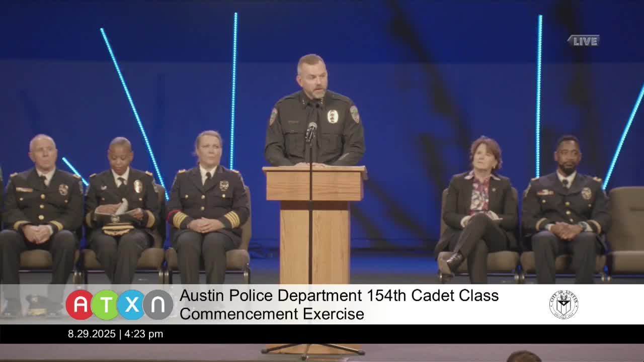 Austin Police Academy celebrates graduation of 154th class with emphasis on integrity and service