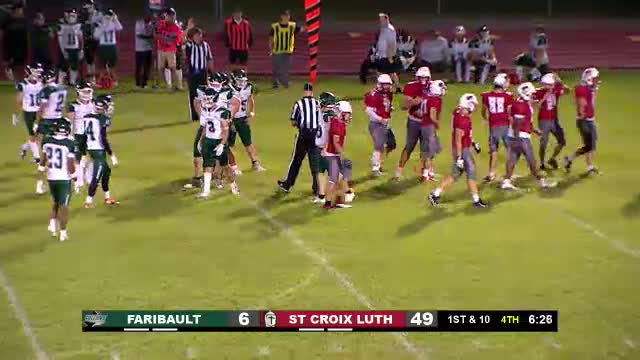 Saint Croix Lutheran Crusaders dominate Fairbowl Falcons 49 to 6 in season opener