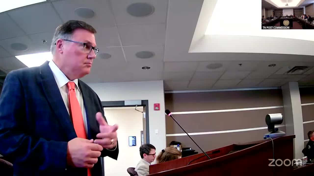 Mister McGowan testifies on La Verne police hiring practices before commission