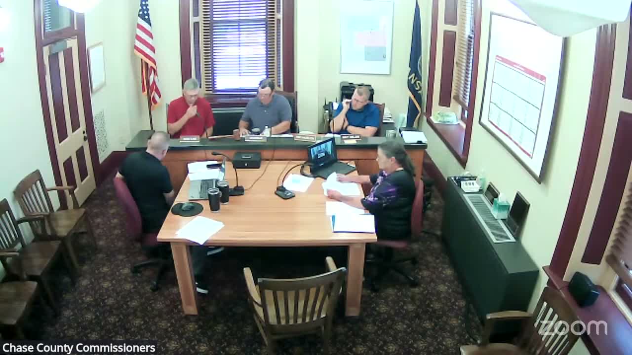At a glance: Chase County Commission votes Aug. 29 — warrants, payroll, minutes and routine approvals