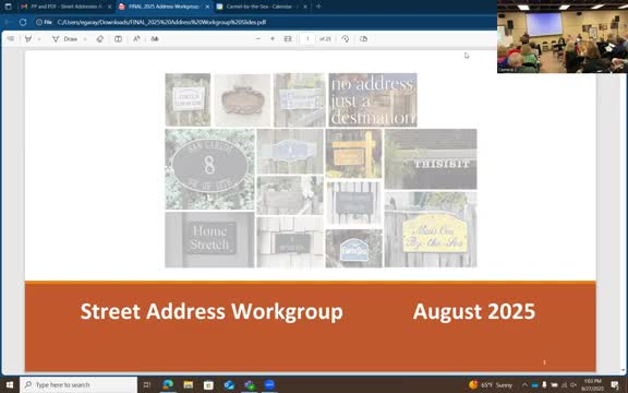 Carmel-by-the-Sea group proposes AMS‑compatible street‑numbering to improve emergency response and data compatibility