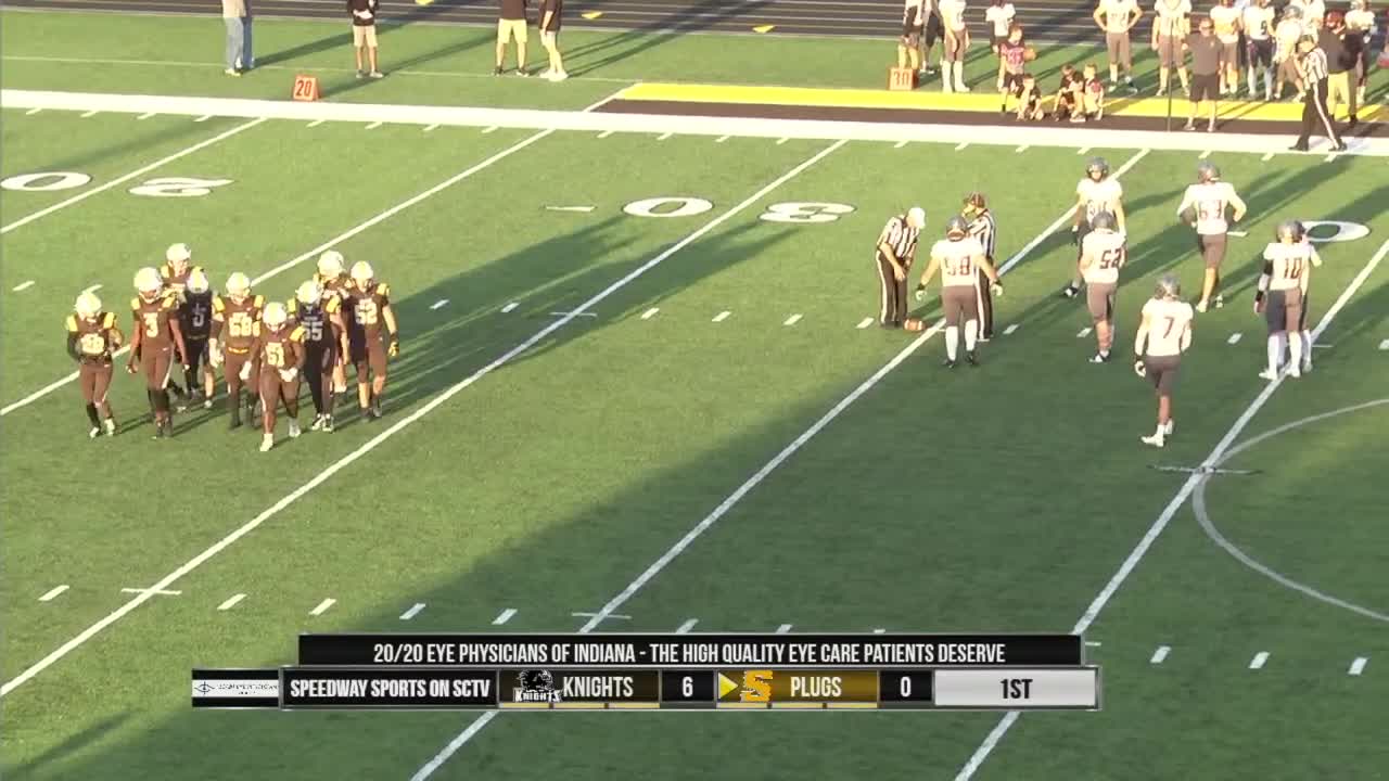 Northview Knights Lead 6-0 Over Speedway Spark Plugs in Quarter One
