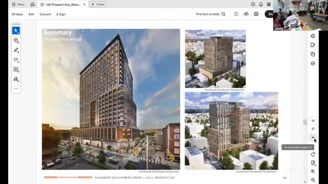 Planning Board Reviews Residential Building Design and Traffic Flow at Prospect Place