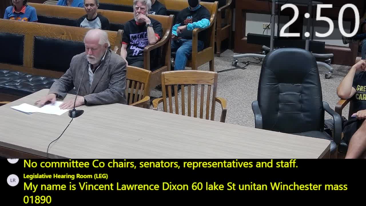 Winchester Finance Committee Member Advocates for Climate Change Commission Bill H-927