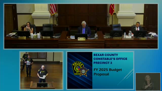 Constable Vadovich requests funding for motorcycles and additional officers from Bexar County court
