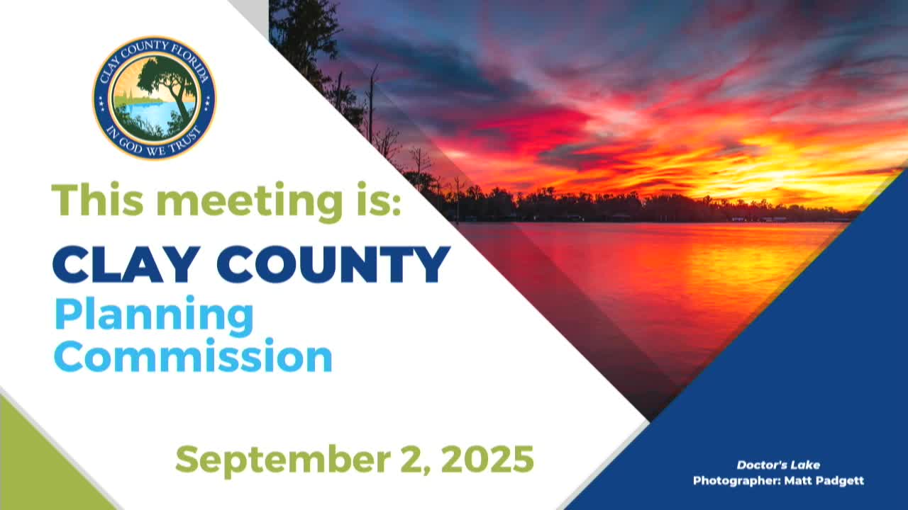 Clay County Planning Commission Holds September Meeting with Public Hearing on Zoning Issues