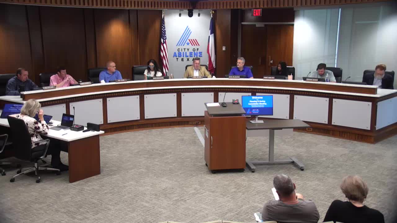 Abilene Planning Commission Reviews Zoning Change for 29 Acres on Westlake Road