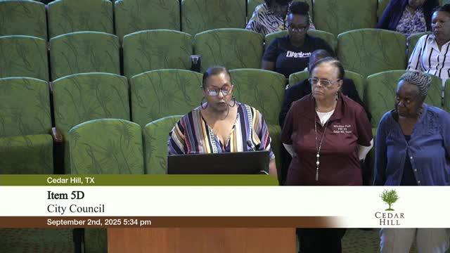 Cedar Hill Council Approves Five-Year Budget Plan for Windsor Park Improvement District
