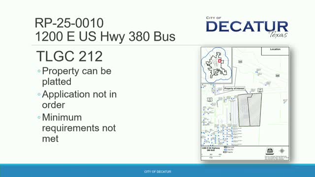 Decatur Planning Commission Approves 30-Day Extension on Coconower Storage Application