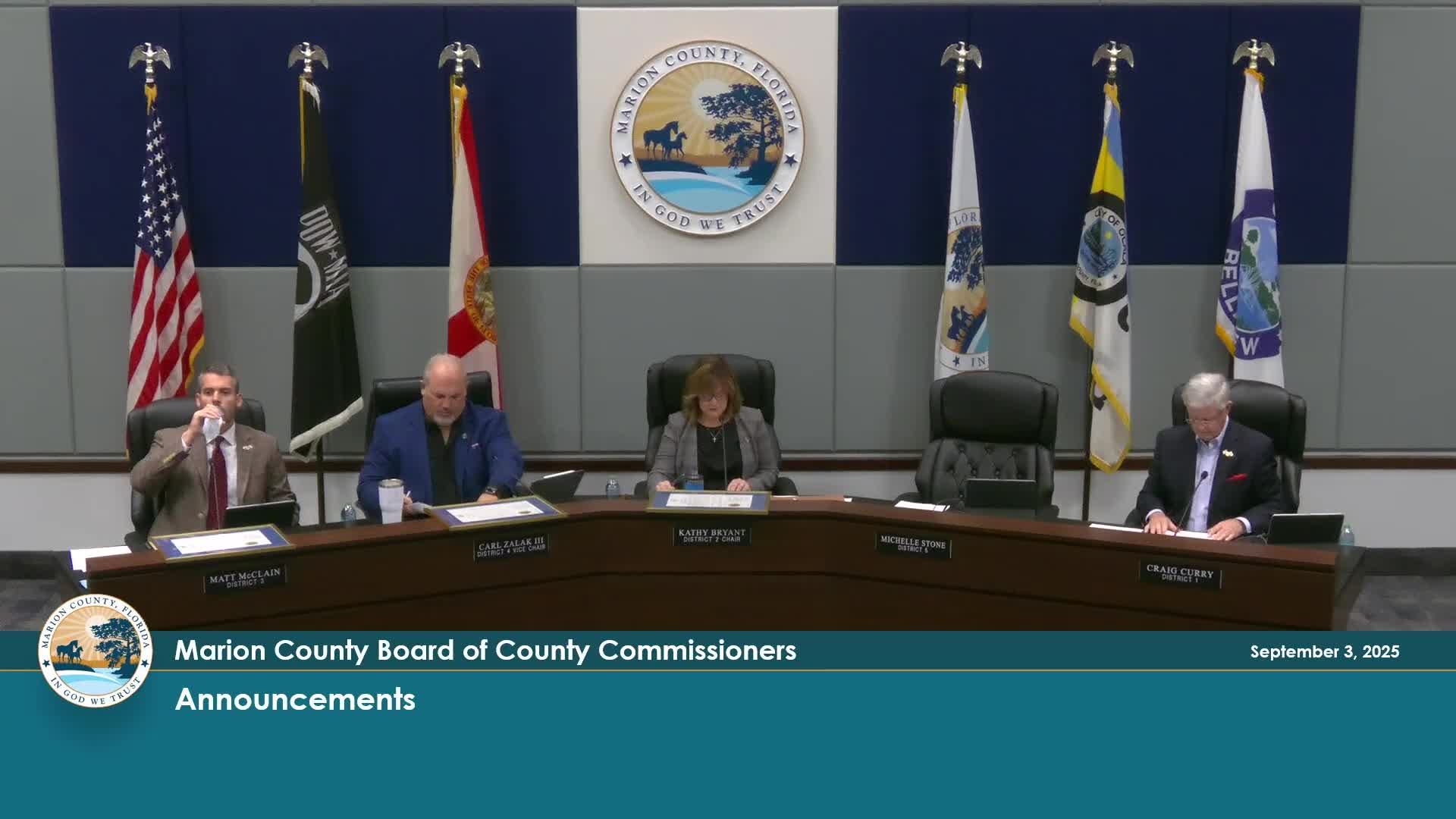 Marion County Commissioners Plan September Meetings on Budgets and Land Development Code