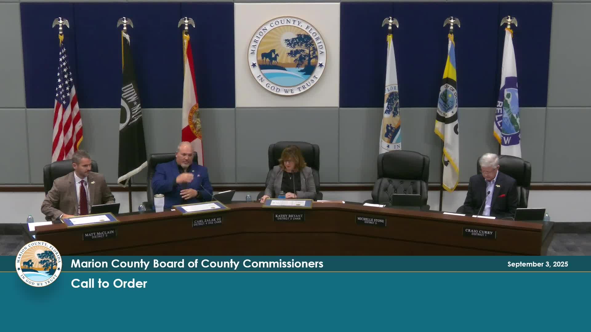 Commissioner McLean leads Marion County meeting with prayer and public comment guidelines