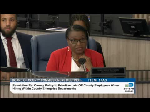 Miami Dade County Council discusses employee layoffs and proposed CBO trust fund