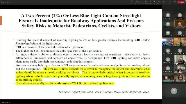 Maui County evaluates streetlight options amid color rendering index concerns