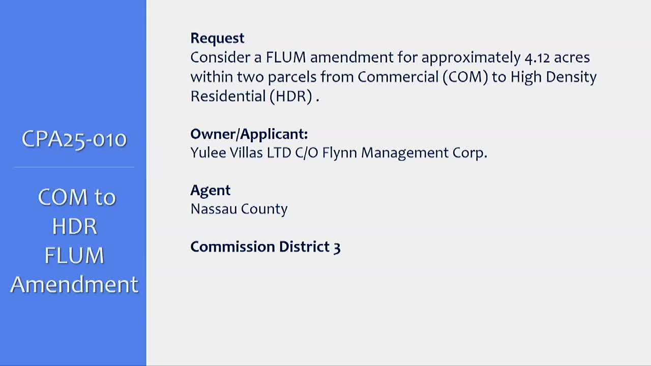 Nassau County Approves Yulee Villas LTD High Density Residential Development Proposal