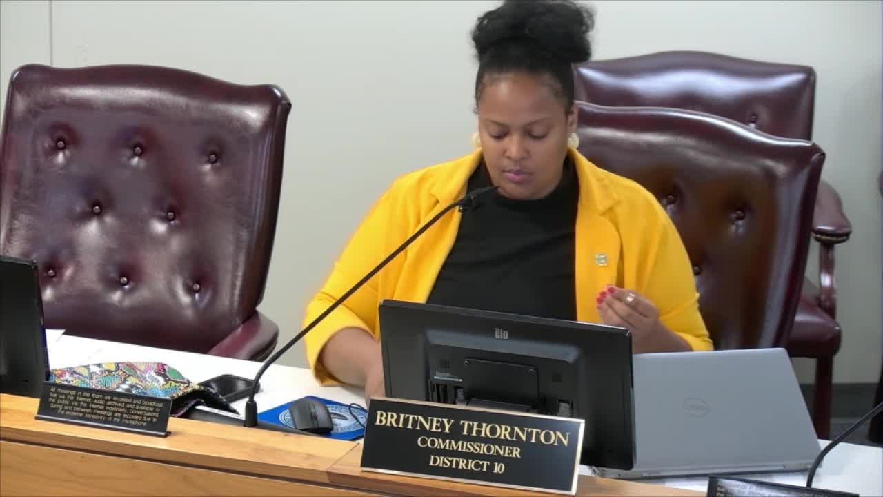 Commissioner Thornton urges budget transparency for District 10 and District 6 funds
