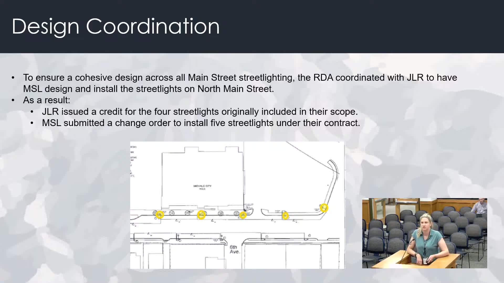 RDA Board Approves $117800 Change Order for Main Street Lighting Contract