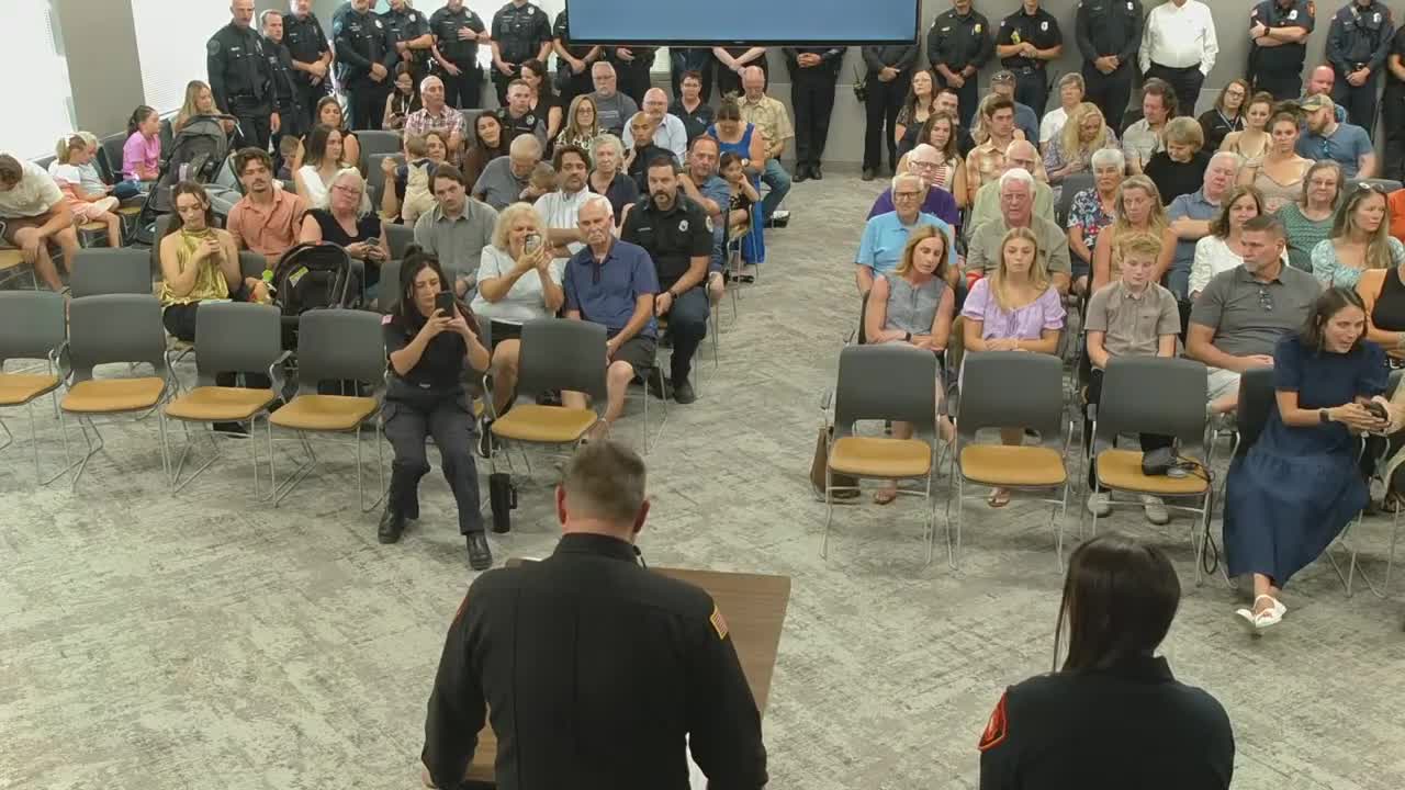 Caldwell Fire Honors Justin Abel and Ryan Sterling at Pinning Ceremony