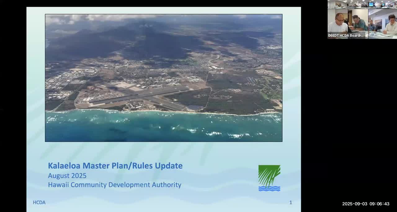Kapolei Officials Review Long-Delayed Kalaioa Master Plan Progress and Vision