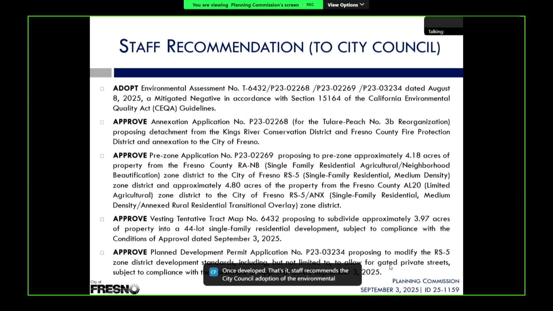 Planning Commission Approves 44 Lot Gated Residential Project Near Sunnyside High School