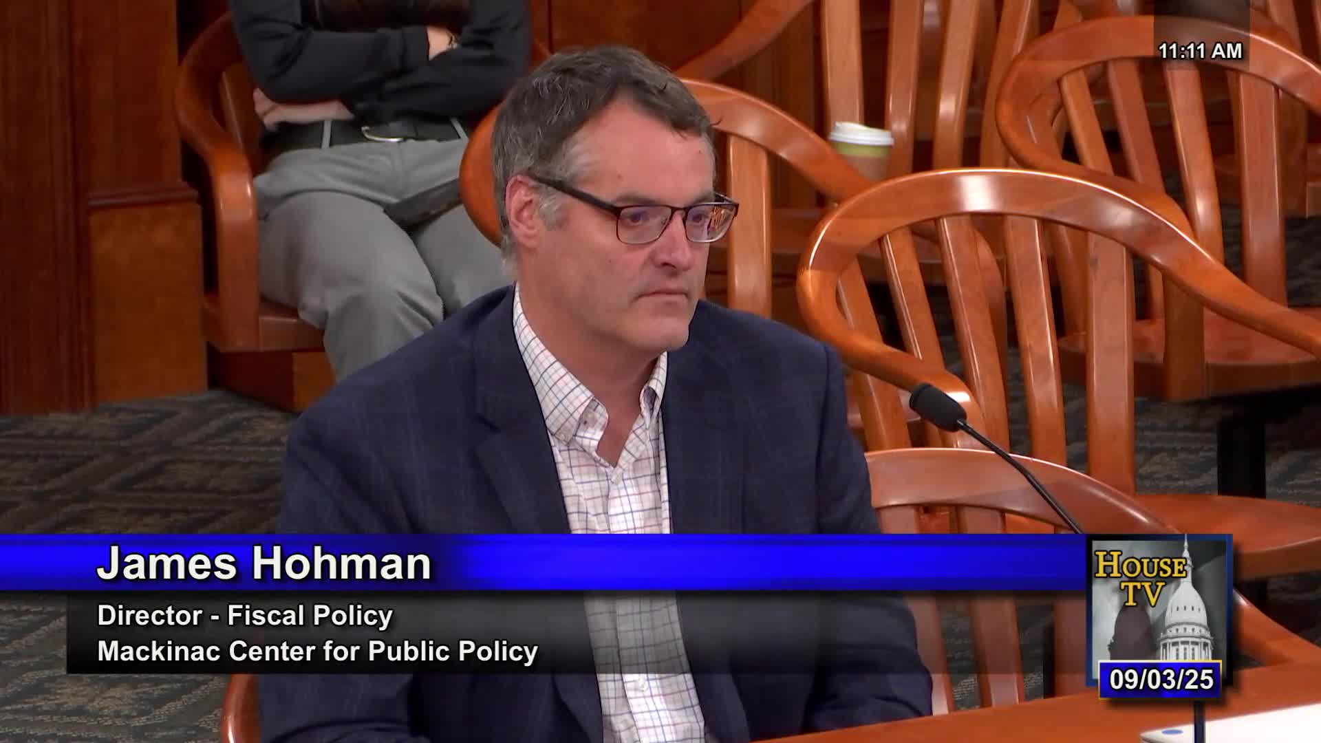 John Mozena of Center for Economic Accountability Provides Testimony Amid Traffic Incident