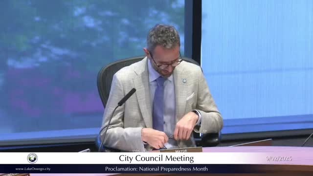 Lake Oswego Council Considers 20 MPH Speed Limit and Emergency Preparedness Fair