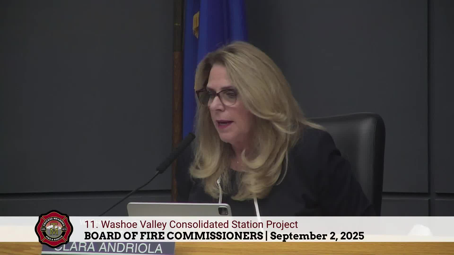 Washoe County Commissioners Explore Funding Options for New Fire Station Construction