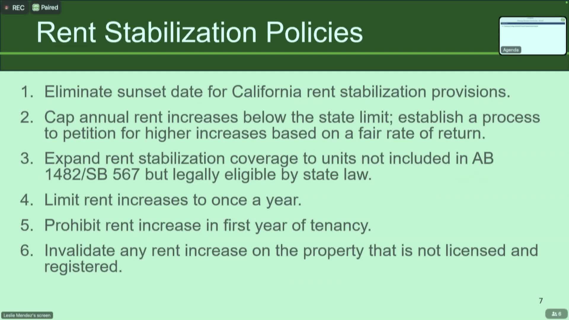 HACC Discusses New Rent Control Policies and Future Ordinance Development