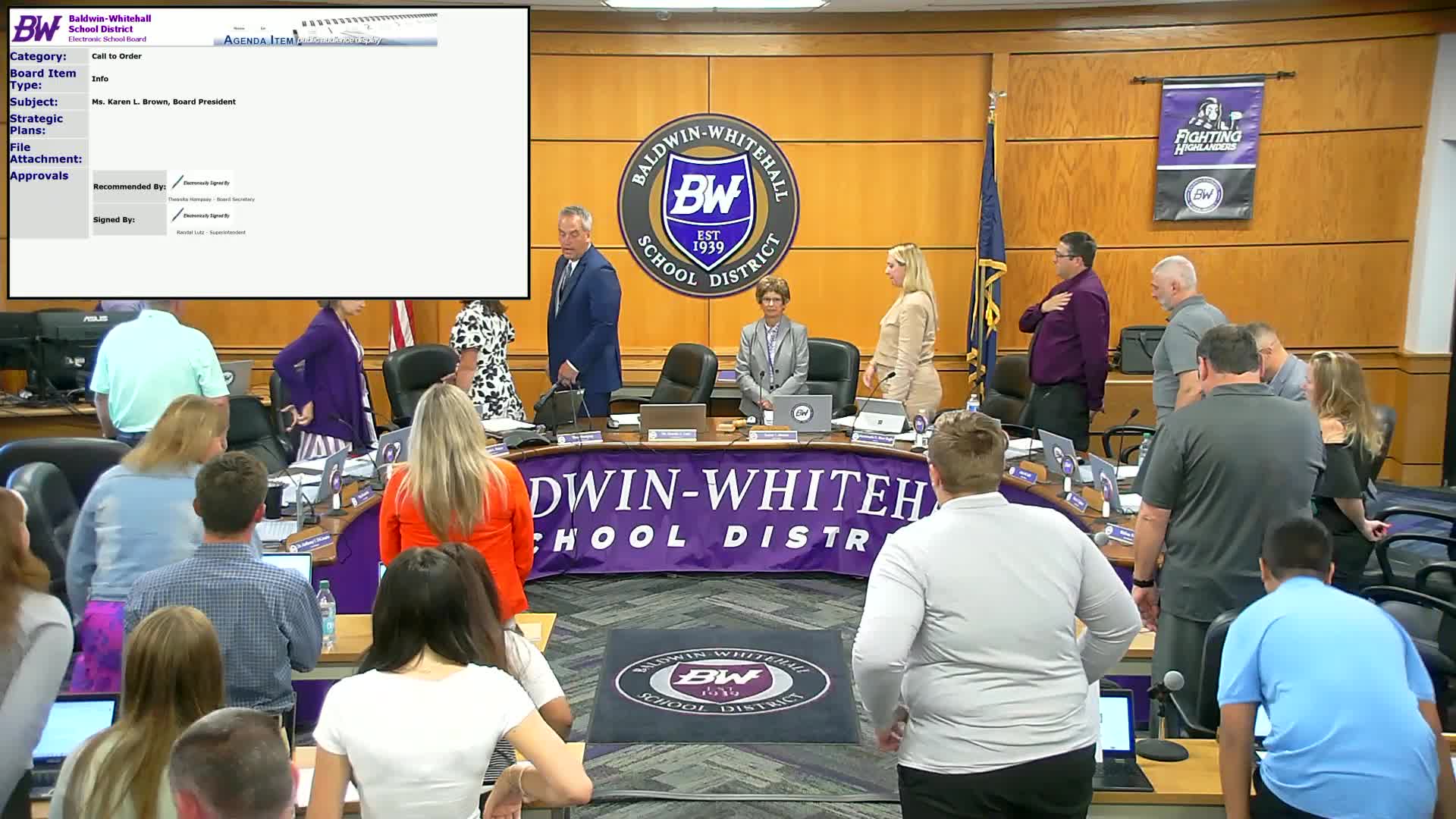 Baldwin High School Board Celebrates New Year with Student Representatives and Teacher Recognition