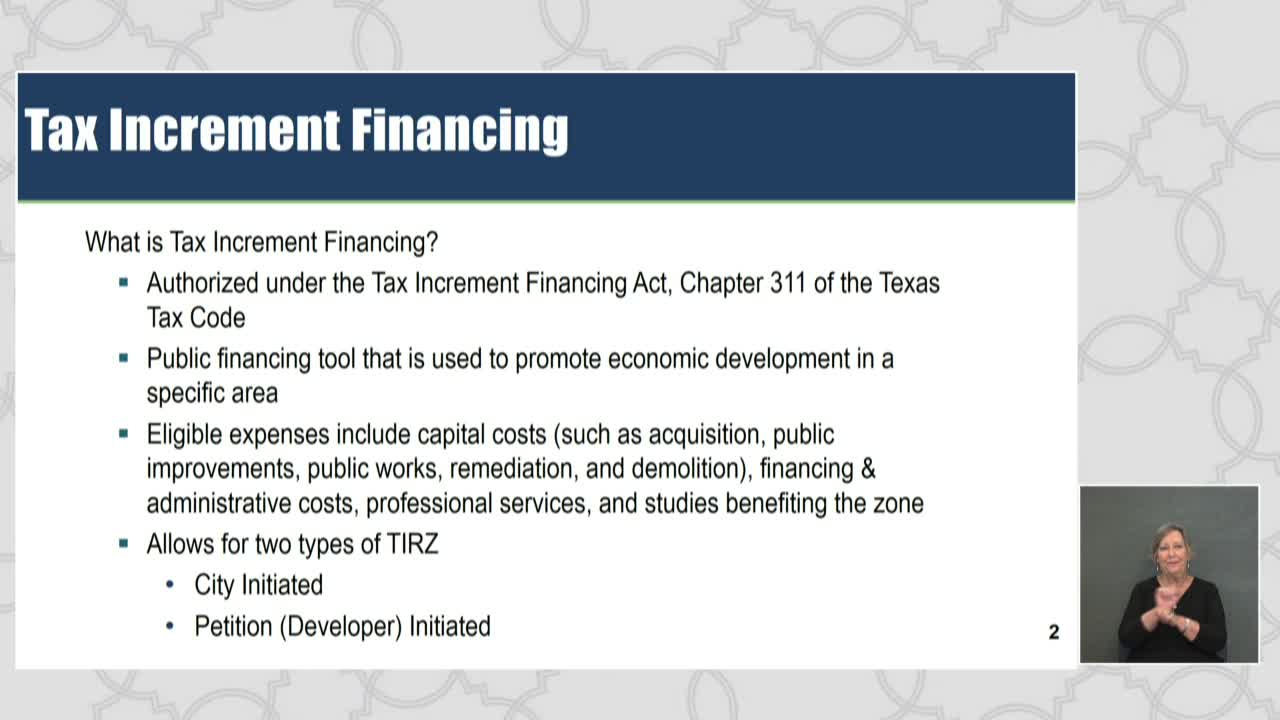 City Council Establishes Tax Increment Reinvestment Zones to Support Diverse Projects