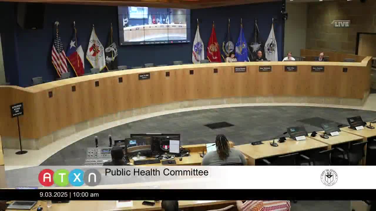 Austin Public Health Committee Discusses Homelessness Services and Federal Grants