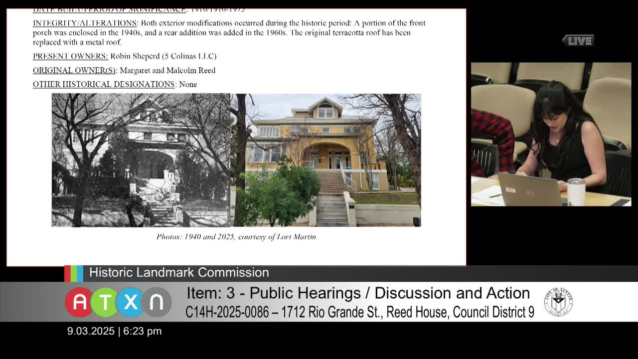 O'Connell Architecture Presents Historic Landmark Nomination for Local Property