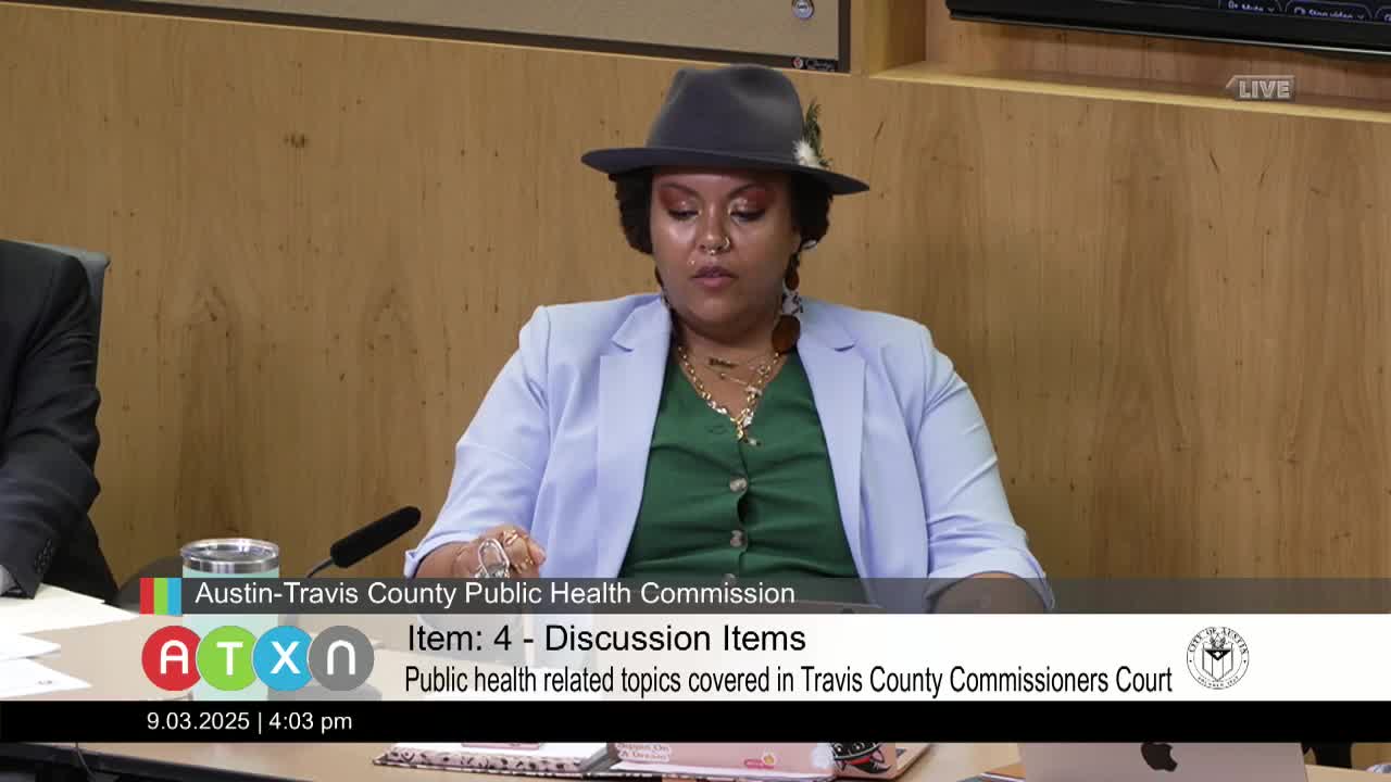 Commission Discusses Central Health Funding and Public Health Challenges