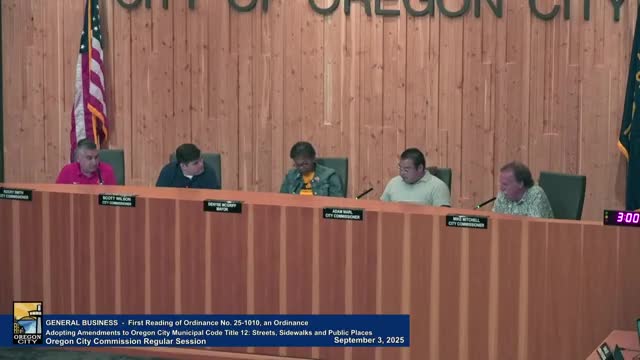 Oregon City Commissioners Approve Ordinance for Sidewalk Permit Fee Waivers