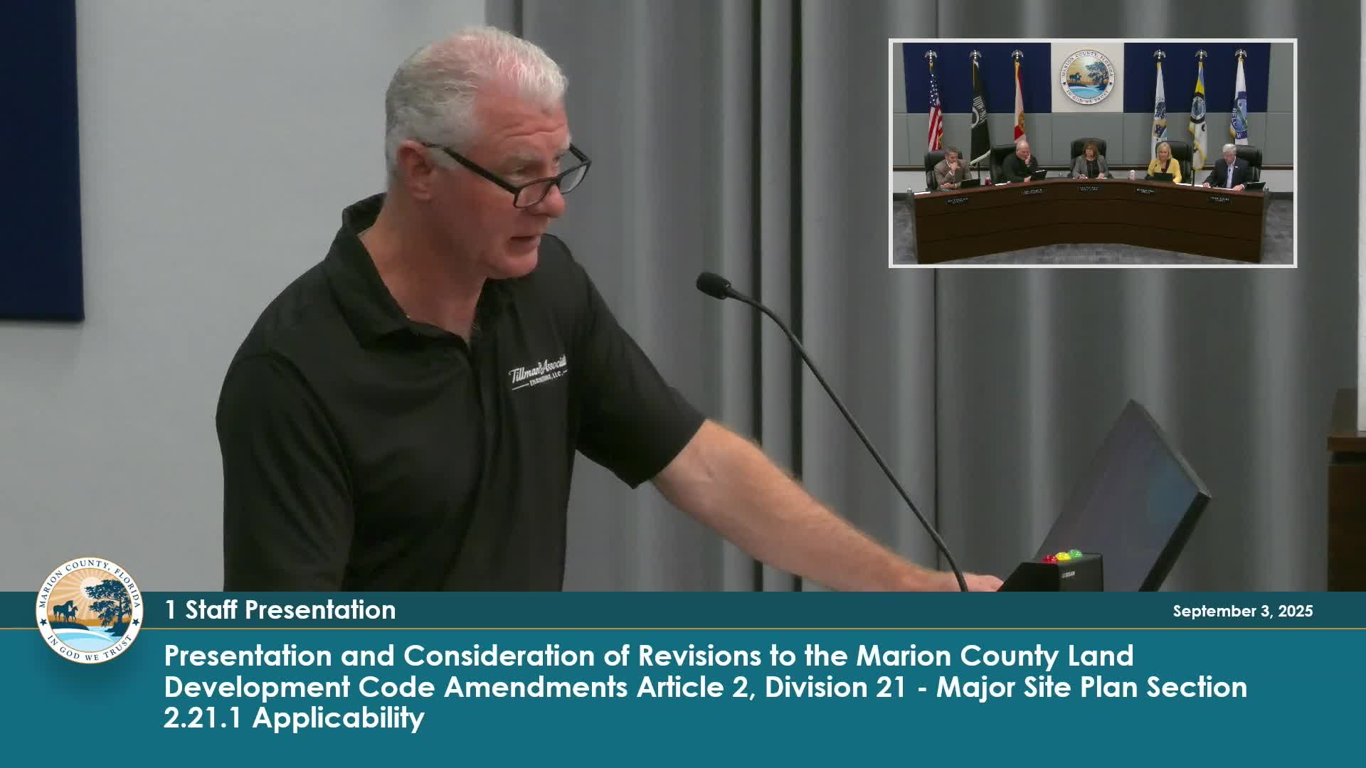 County Engineer Cambry Presents Changes to Stormwater Management Regulations