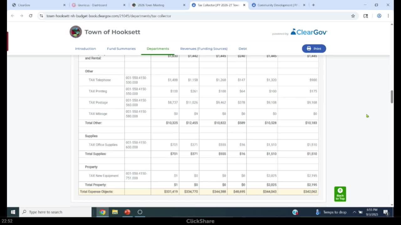 Tax Collector Department Proposes $342K Budget Amid Staffing Concerns