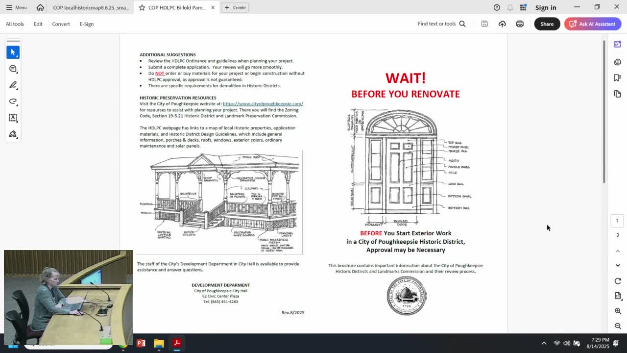 City building inspector rules work at 13 Garfield Place as in‑kind maintenance; no commission approval required