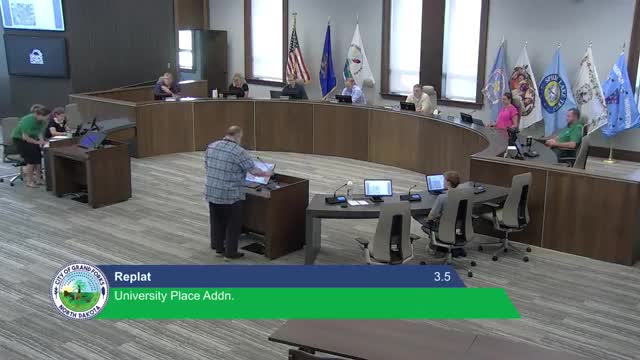 Commission approves replat of University Place lots to enable future sales and development